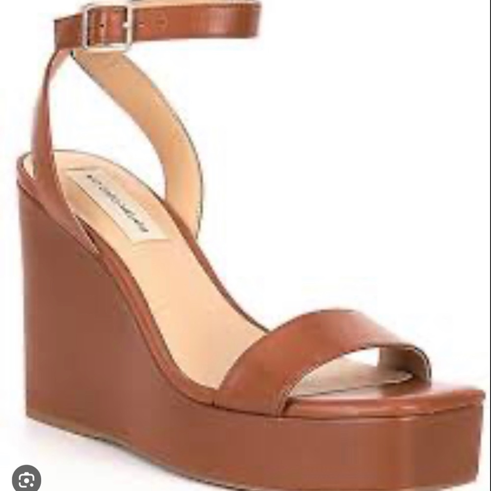 Antonio Melani new 8 1/2 brown/tan wedge shoe